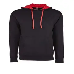 Next Level&reg; Long Sleeve Laguna Hoodie Black/ red