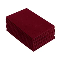 FabricLA Acrylic Felt Sheets for Crafts - Precut 9" X 12" Inches (20 cm X 30 cm) Felt Squares - Use Felt Fabric Craft Sheets for DIY, Hobby, Costume, and Decoration | Dark Red - 12 Pieces