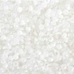 John Bead 2/0 Mixed Czech Glass Seed Beads, 500g White Mix