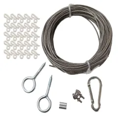 Simple Living 40ft Cable Wire Kit for Outdoor Christmas Lights Silver
