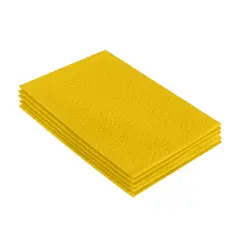 FabricLA Acrylic Felt Sheets for Crafts - Precut 9" X 12" Inches (20 cm X 30 cm) Felt Squares - Use Felt Fabric Craft Sheets for DIY, Costume, and Decoration | Yellow - 5 Pieces