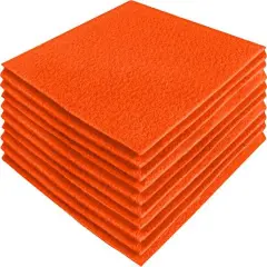 FabricLA Acrylic Felt Sheets For Crafts - Soft Precut 12" X 12" Inches (30.5cm X 30.5cm) Felt Squares - Use Felt Fabric Craft Sheets for DIY, Hobby, Costume, And Decoration - Light Orange, 14 Pieces