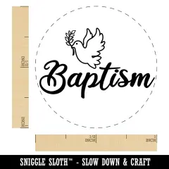 Baptism Dove Christening Self-Inking Rubber Stamp Ink Stamper for Stamping Crafting Planners Purple