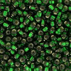 John Bead 6/0 Silver Lined Czech Glass Seed Beads, 500g Transparent Green