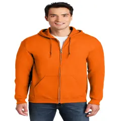 Gildan&reg; Heavy Blend Long Sleeve Full-Zip Hooded Sweatshirt Safety orange