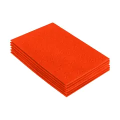 FabricLA Acrylic Felt Sheets for Crafts - Precut 9" X 12" Inches (20 cm X 30 cm) Felt Squares - Use Felt Fabric Craft Sheets for DIY, Costume, and Decoration | Neon Orange - 6 Pieces