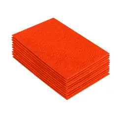 FabricLA Acrylic Felt Sheets for Crafts - Precut 9" X 12" Inches (20 cm X 30 cm) Felt Squares - Use Felt Fabric Craft Sheets for DIY, Costume, and Decoration | Neon Orange - 10 Pieces