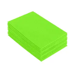 FabricLA Acrylic Felt Sheets for Crafts - Precut 9" X 12" Inches (20 cm X 30 cm) Felt Squares - Use Felt Fabric Craft Sheets for DIY, Costume, and Decoration | Neon Green - 10 Pieces
