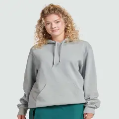 JERZEES&reg; Eco Premium Blend Ring-Spun Hooded Sweatshirt Frost grey heather