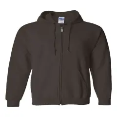 Gildan&reg; Heavy Blend Full-Zip Long Sleeve Hooded Sweatshirt Dark chocolate