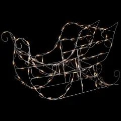Northlight 48" Lighted Sleigh Outdoor Christmas Decoration White