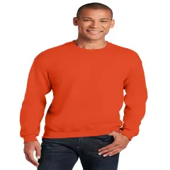 Gildan&reg; Heavy Blend Crewneck Long Sleeve Sweatshirt Orange