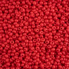 John Bead 6/0 Terra Intensive Matte Czech Glass Seed Beads, 500g Red