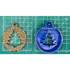 Christmas Ornament with tree silicone freshie mold