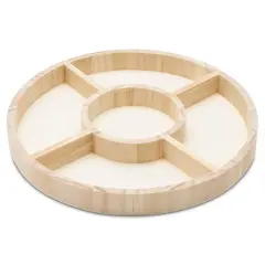 DIY Round Wooden Divided Serving Tray, Multiple Sizes, 5 Sections for Party | Woodpeckers