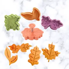 4 pc Leaf cookie PLUNGERS