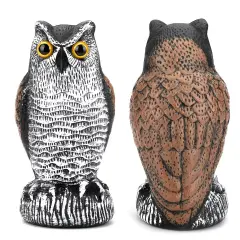 Owl Decoy Statue Protect Garden Yard Scare Birds Away Pigeon Repellent Scarecrow