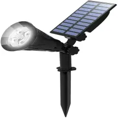 Solar Power Spot Light Outdoor LED Garden Security Lawn Landscape Path Wall Lamp