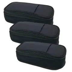 Black Pencil Case, Pack of 3