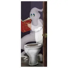 Beistle - Ghost Restroom Door Cover - 6' x 30" - 12 Pack