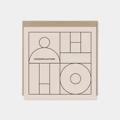 Geo Modern Line Art Card VII, Minimal