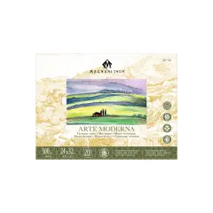 Magnani 1404 Arte Moderna Mixed Media Pad, 140 lb (300gsm), 100% Cotton, Extra White, Vegan-Sized Mixed Media Paper for Wet and Dry Art, Absorbent, Acid-Free and UV Resistant