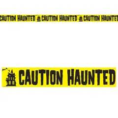 Beistle - Caution Haunted Party Tape - 3" x 20' - 12 Pack