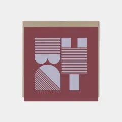 "WHAT" Modern Geo Typography Card Set,