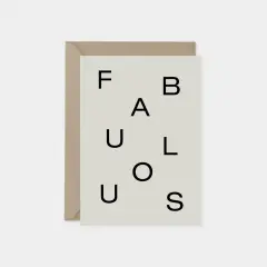 "Fabulous" Word Search Modern Card II,