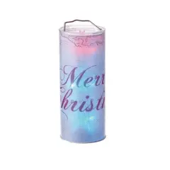 Midwest 12" Transparent "Merry Christmas" LED Color Changing Lighted Christmas Lantern White