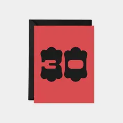 Birthday Age Card, Year Thirty, Ornate