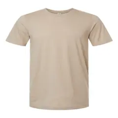 Tultex&reg; Combed CVC Crewneck Short Sleeve T-Shirt Heather Tan