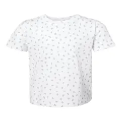 Rabbit Skins&reg; Toddler Fine Jersey Crew Neck Short Sleeve Tee - 3321 White Spot