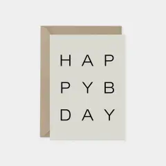 "Happy Birthday" Word Search Card