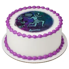 Aquarius Edible Cake Topper Image 7.5" Round