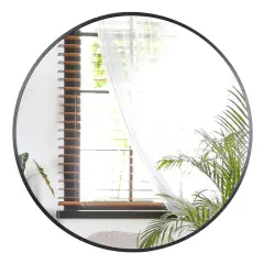 30" Metal Frame Round Wall Mirror for Bathroom Vanity Wall Decor Circle Mirror