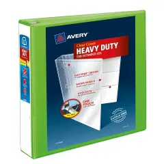 Avery Heavy-Duty View 3 Ring Binder, 1.5" One Touch EZD Rings, 1 Chartreuse Binder (79773)