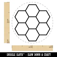 Simple Honeycomb Outline Self-Inking Rubber Stamp for Stamping Crafting Planners UV