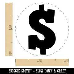 Dollar Sign Money Symbol Self-Inking Rubber Stamp for Stamping Crafting Planners Blue