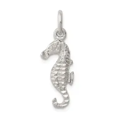 Sterling Silver Seahorse Charm Jewelry Sea Jewelry 24mm x 10mm