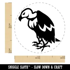 Condor Vulture Bird Self-Inking Rubber Stamp for Stamping Crafting Planners Pink