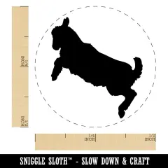 Baby Goat Jumping Playing Self-Inking Rubber Stamp Ink Stamper for Stamping Crafting Planners Brown