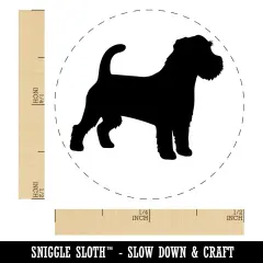 Rough Coated Jack Russell Terrier Parson Dog Solid Self-Inking Rubber Stamp for Stamping Crafting Planners Pink