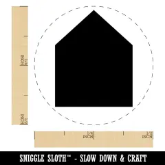 Simple House Solid Self-Inking Rubber Stamp for Stamping Crafting Planners Green