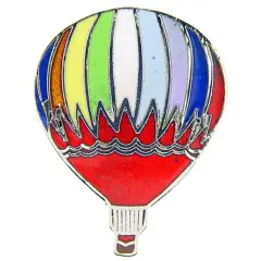 Hot Air Balloon Pin Rainbow 1"