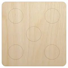 Five 5 Dice Die Unfinished Wood Shape Piece Cutout for DIY Craft Projects