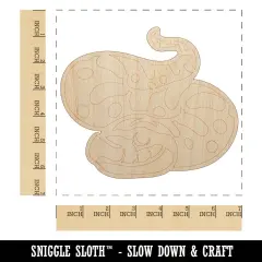 Cute Hognose Snake Unfinished Wood Shape Piece Cutout for DIY Craft Projects