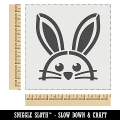 Peeking Bunny Rabbit Wall Cookie DIY Craft Reusable Stencil