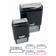 To the Parents Of Signature School Teacher Pencil Fill-in Self-Inking Rubber Stamp Ink Stamper for Business Office Black