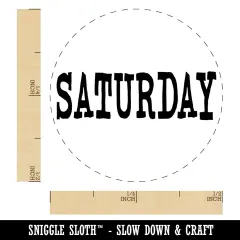 Saturday Text Self-Inking Rubber Stamp for Stamping Crafting Planners UV